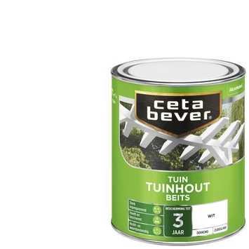 CetaBever Tuinhoutbeits dekkend wit zijdeglans 750 ml CetaBever Tuinhoutbeits Dekkend Wit Zijdeglans 750 Ml -Tuinartikelen Winkel 123 1075