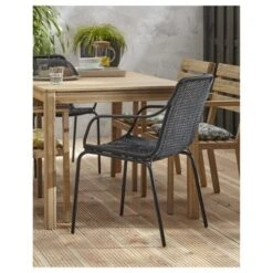 Tuinstoel Denver Zwart -Tuinartikelen Winkel 123 1080