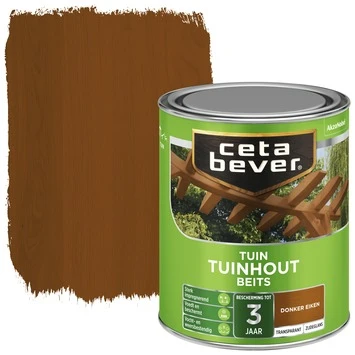 CetaBever Tuinhoutbeits transparant donker eiken zijdeglans 750 ml CetaBever Tuinhoutbeits Transparant Donker Eiken Zijdeglans 750 Ml -Tuinartikelen Winkel 123 1083