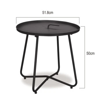 Bijzettafel Reno Zwart Bijzettafel Reno Zwart -Tuinartikelen Winkel 123 1095