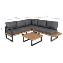 Loungeset Skopelos Eucalyptushout -Tuinartikelen Winkel 123 1111