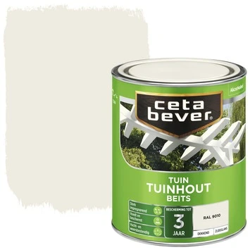 CetaBever Tuinhoutbeits dekkend RAL 9010 zijdeglans 750 ml CetaBever Tuinhoutbeits Dekkend RAL 9010 Zijdeglans 750 Ml -Tuinartikelen Winkel 123 1236