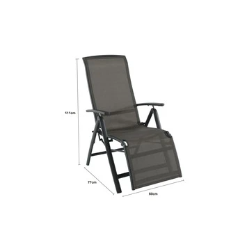 Relaxstoel Toledo Antraciet Relaxstoel Toledo Antraciet -Tuinartikelen Winkel 123 1371