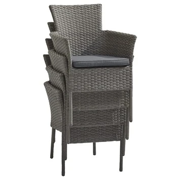 Stapelstoel Malaga Antraciet Wicker Stapelstoel Malaga Antraciet Wicker -Tuinartikelen Winkel 123 1393