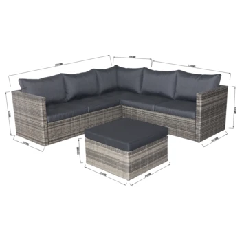 Loungeset Novara Antraciet Loungeset Novara Antraciet -Tuinartikelen Winkel 123 1639