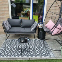 Loungebank Madrid Zwart -Tuinartikelen Winkel 123 1697
