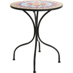 Balkon Tafel Zwart Met Keramieke Blad