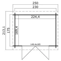 Tuinhuis Iris 250x213 Cm -Tuinartikelen Winkel 123 1775