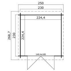 Tuinhuis Iris 250x270 Cm -Tuinartikelen Winkel 123 1788