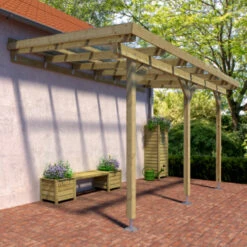 Overkapping Aanbouw 424x257 Cm -Tuinartikelen Winkel 123 1844