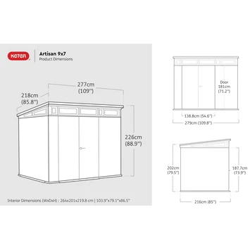 Keter Artisan 97 grijs/zwart Keter Artisan 97 Grijs/zwart -Tuinartikelen Winkel 123 1878