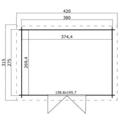 Tuinhuis Mikkel 420x315 Cm 4 Tuinhuis Mikkel 420x315 Cm -Tuinartikelen Winkel 123 1890