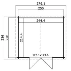 Tuinhuis Talinn Geïmpregneerd 276x236 Cm 4 Tuinhuis Talinn Geïmpregneerd 276x236 Cm -Tuinartikelen Winkel 123 1896