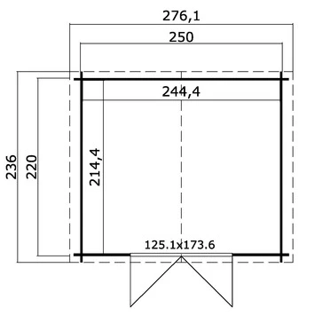 Tuinhuis Talinn geïmpregneerd 276x236 cm Tuinhuis Talinn Geïmpregneerd 276x236 Cm -Tuinartikelen Winkel 123 1896