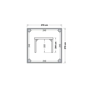 Overkapping Douglas Hout Zwart met Achterwand 270x270 cm Overkapping Douglas Hout Zwart Met Achterwand 270x270 Cm -Tuinartikelen Winkel 123 1899