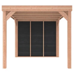 Overkapping Douglas Hout Zwart Met Achterwand 270x270 Cm 5 Overkapping Douglas Hout Zwart Met Achterwand 270x270 Cm -Tuinartikelen Winkel 123 1900