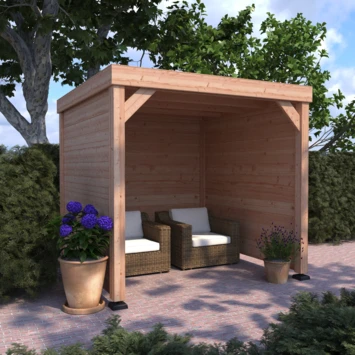 Overkapping Douglas Hout Blank met Blokhutprofiel Achterwand en 2 Zijwanden 270x270 cm Overkapping Douglas Hout Blank Met Blokhutprofiel Achterwand En 2 Zijwanden 270x270 Cm -Tuinartikelen Winkel 123 1937