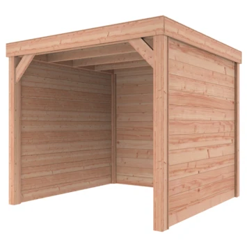 Overkapping Douglas Hout Blank met Blokhutprofiel Achterwand en 2 Zijwanden 270x270 cm Overkapping Douglas Hout Blank Met Blokhutprofiel Achterwand En 2 Zijwanden 270x270 Cm -Tuinartikelen Winkel 123 1941