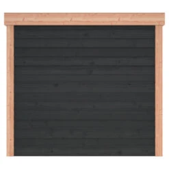 Overkapping Douglas Hout Zwart Met Achterwand En 2 Zijwanden 270x270 Cm -Tuinartikelen Winkel 123 1951