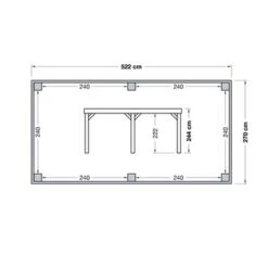 Overkapping Douglas Hout Blank 270x522 Cm 4 Overkapping Douglas Hout Blank 270x522 Cm -Tuinartikelen Winkel 123 1959