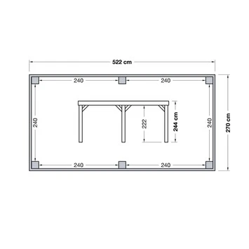 Overkapping Douglas Hout Blank 270x522 cm Overkapping Douglas Hout Blank 270x522 Cm -Tuinartikelen Winkel 123 1959