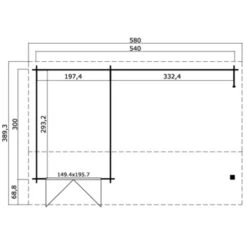 Tuinhuis Jess 540x300cm Blank 4 Tuinhuis Jess 540x300cm Blank -Tuinartikelen Winkel 123 1973