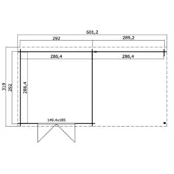 Tuinhuis Olaf 581x292cm Blank 3 Tuinhuis Olaf 581x292cm Blank -Tuinartikelen Winkel 123 2001
