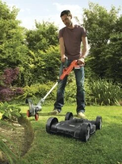 Black & Decker BLACK+DECKER 18V 3-in-1 Strimmer LI-ION 20 Cm Incl. 2,0Ah Accu + Lader -Tuinartikelen Winkel 123 2550