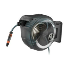 Gardena Wandslangenbox Roll Up 35 Grijs/wit Meter Incl. Tuinspuit -Tuinartikelen Winkel 123 273