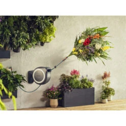 Gardena Wandslangenbox Roll Up 35 Grijs/wit Meter Incl. Tuinspuit -Tuinartikelen Winkel 123 275