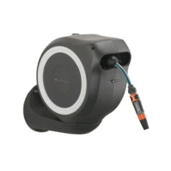 Gardena Wandslangenbox Roll Up 15 Grijs/wit Meter Incl. Tuinspuit -Tuinartikelen Winkel 123 317